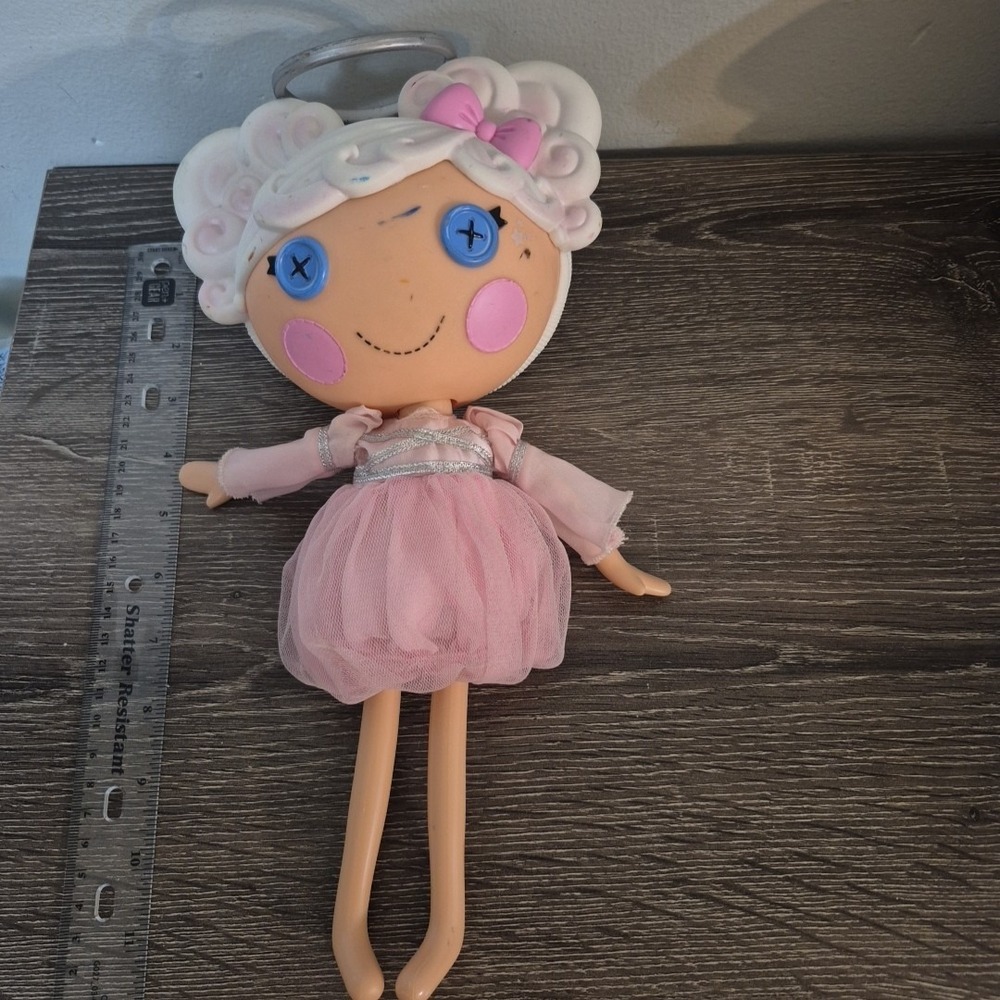 Lalaloopsy CLOUD E SKY 12" Full Size Angel Doll/Blue Button Eyes And Halo As Is
